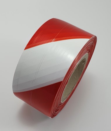 Non-adhesive Barrier tape red/white 70 mm x 500 mtr