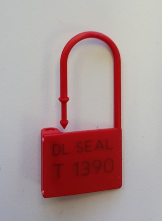 Security seals Padlock series - set a 100 Red