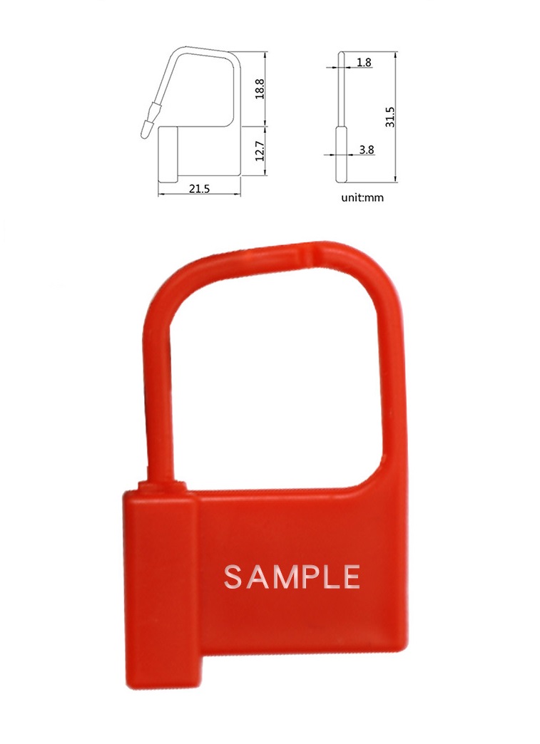 Security seals Padlock series - set a 100 Red