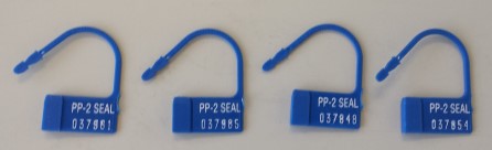 Security seals Padlock series - set a 100 Blue