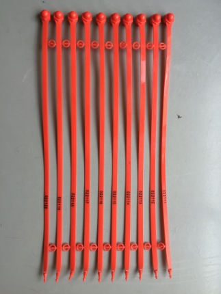 Security seals Fix series 400mm numbered - set a 10 Red