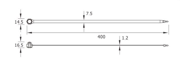 Security seals Fix series 400mm numbered - set a 10 Red