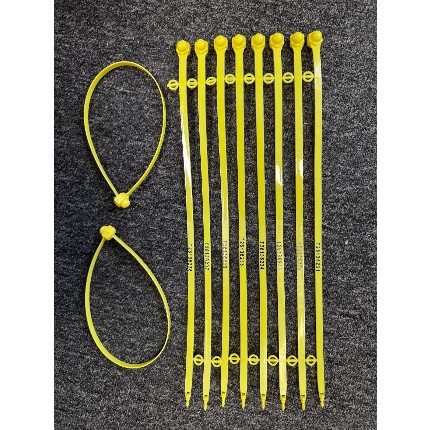 Security seals Fix series 400mm numbered - set a 10 yellow