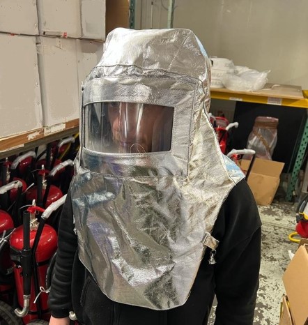 Aluminized Fiber hood - Visor clear coated