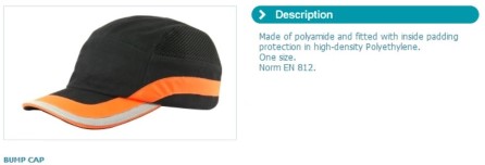 Safety bump cap