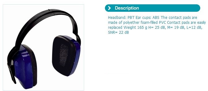 Earmuff comfort adjustable 3p