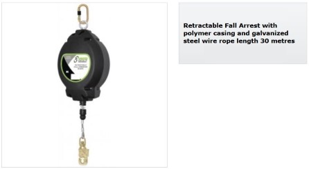 Fallarrestor - Self locking lifeline 25mtr