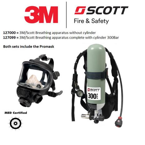 3M/Scott Breathing apparatus complete with cylinder 300Bar