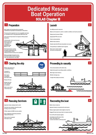 Self adhesive poster - Dedicated Rescue Boat Operation