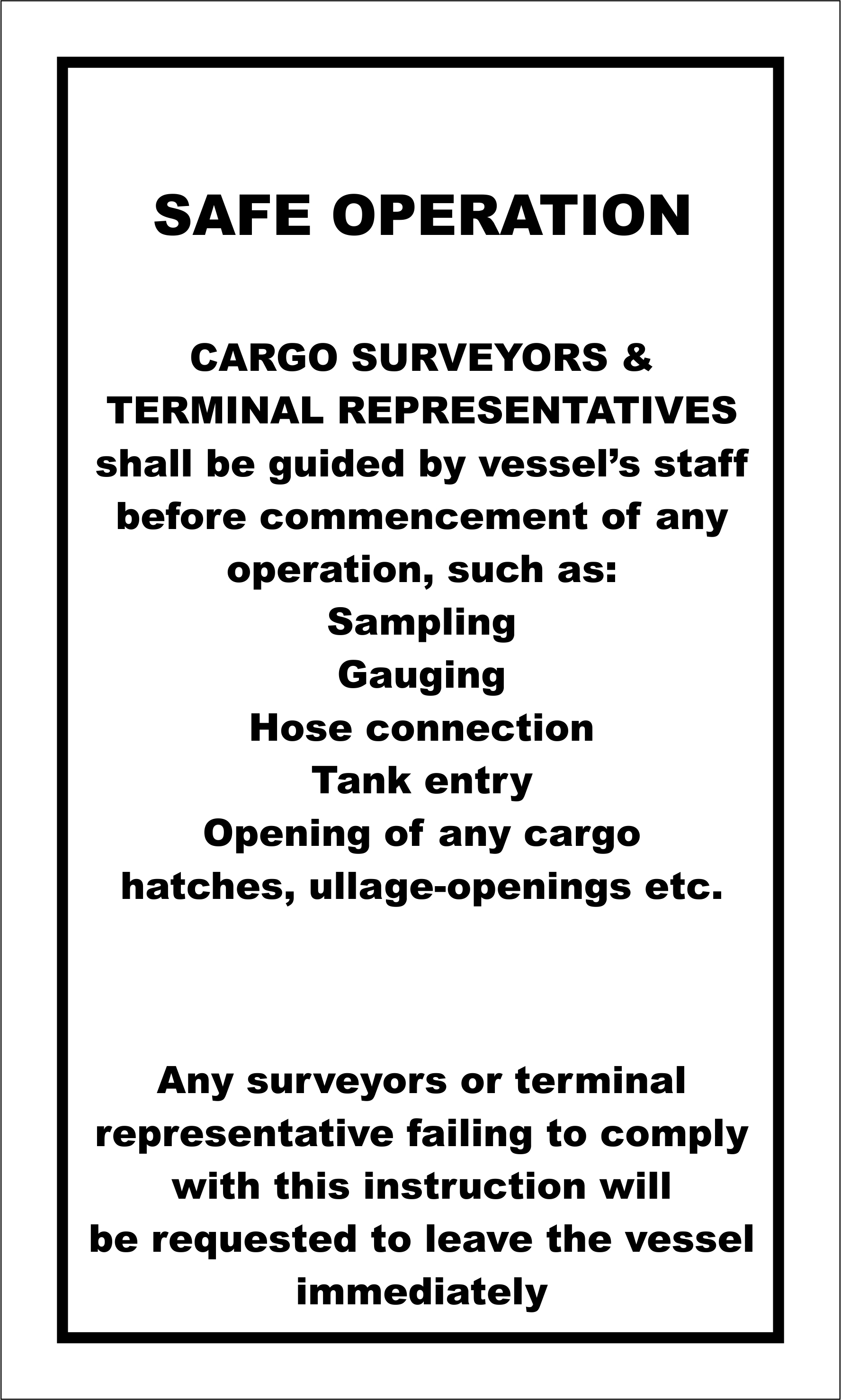 Self adhesive sign - Safe operation | Products | Traconed