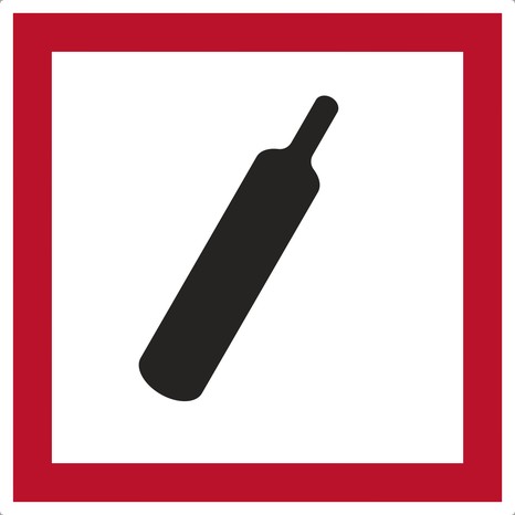 GHS04 hazardous substance symbol - Compressed Gas 10x10