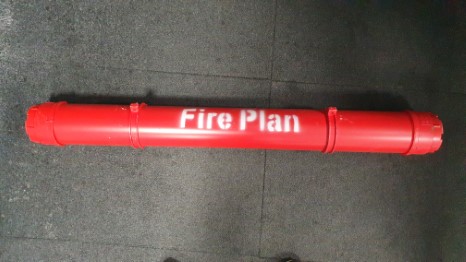 Fire- safetyplan tube with brackets
