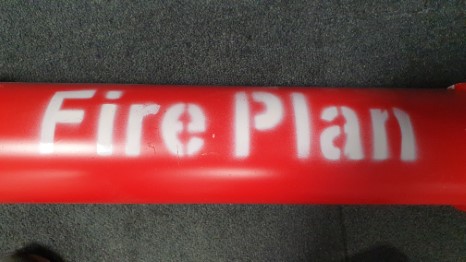 Fire- safetyplan tube with brackets