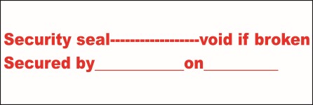 Self adhesive Security seals - set of 10 stickers