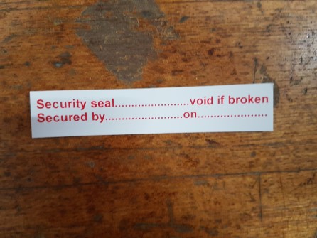Self adhesive Security seals - set of 10 stickers