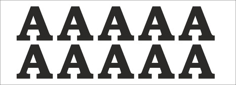 Self adhesive Character - Alphabet Black 50 mm  