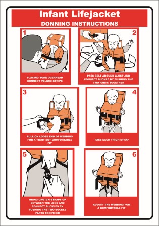 Lifejacket Donning instr. 2-sides Child&Adult/Infant (20x30)