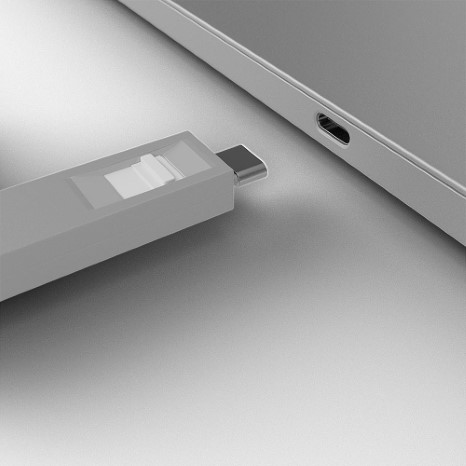 4pcs USB Port blocker Type C with 1 unlocking key. White