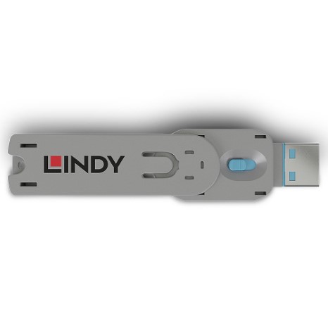 Port Blocker unlocking key USB Type A. Blue