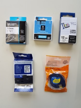 Brother. Dymo. Casio. Tepra and Letratag tapes