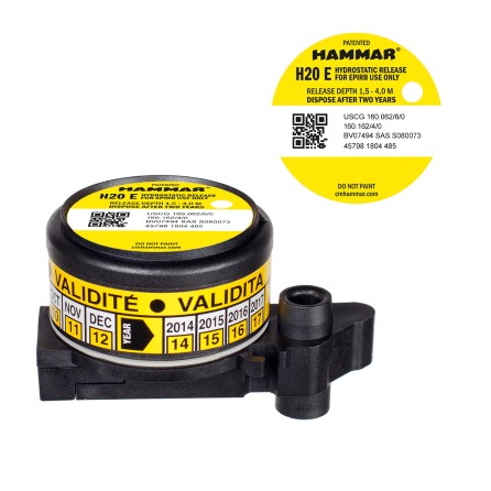 Hammar hydrostatic release unit HRU for Epirb