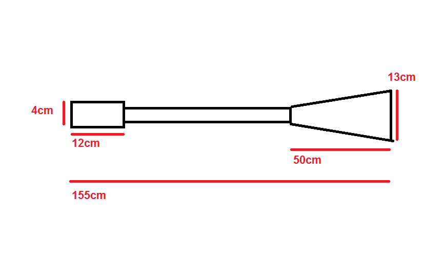 Paddle aluminium 155 cm