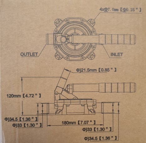 Hand membrane bilgepump