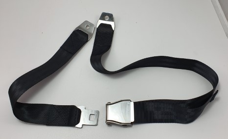 Lifeboat static seatbelt 2-point. black