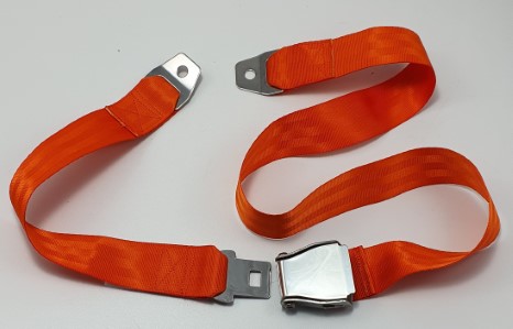 Lifeboat static seatbelt 2-point. orange