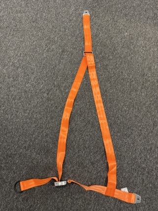 Lifeboat static seatbelt 3-point. orange