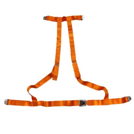 Free Fall Lifeboat seatbelt 4-point adjustable. Orange