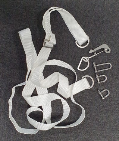 Adjustable Liferaft strap with sliphook