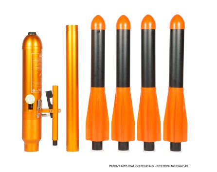 Restech linethrowing device PLT SOLAS/MED with 4 projectiles
