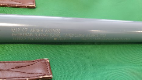 Co2 Cartr. for 6 kg fire ext. powder - Jockel M18 - 150gram
