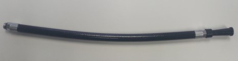 Hose and nozzle for powder fire extinguisher