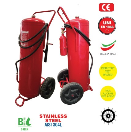 Extinguisher SS Foam Fluorfree 135lt MED cartridge operated