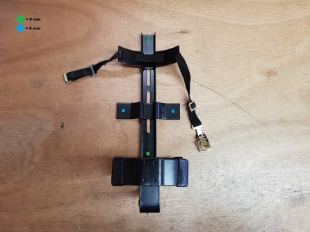 Adjustable marine bracket for fire extinguisher