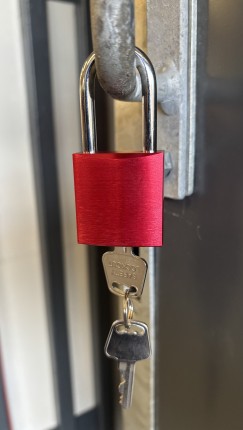 Aluminium Padlock 38mm steel shackle