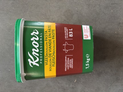 KNORR Vleesbouillon pasta - Meat broth paste 1.5 Kg / 83 ltr